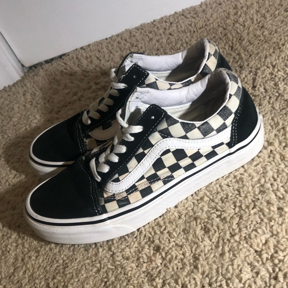 Vans OFF- white checkered shoes